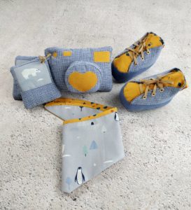 Spielzeug und Accessoires für Kleinkinder aus Stoffresten