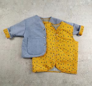DIY Kinderjacke und Steppweste ohne Schnitt und mit tollen Prints