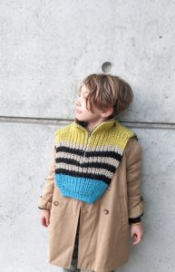 Gestrickter Krageneinsatz für Kids