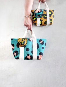 Hippe Shopper in zwei Größen und Mini Tasche zum Nachnähen